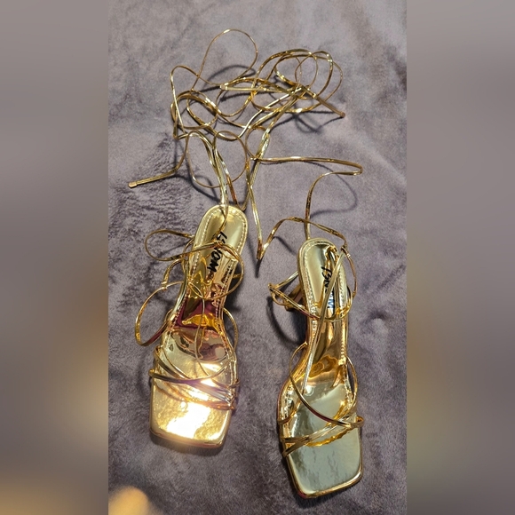 ISNOM Lace Up Heels #608 - Picture 3 of 13